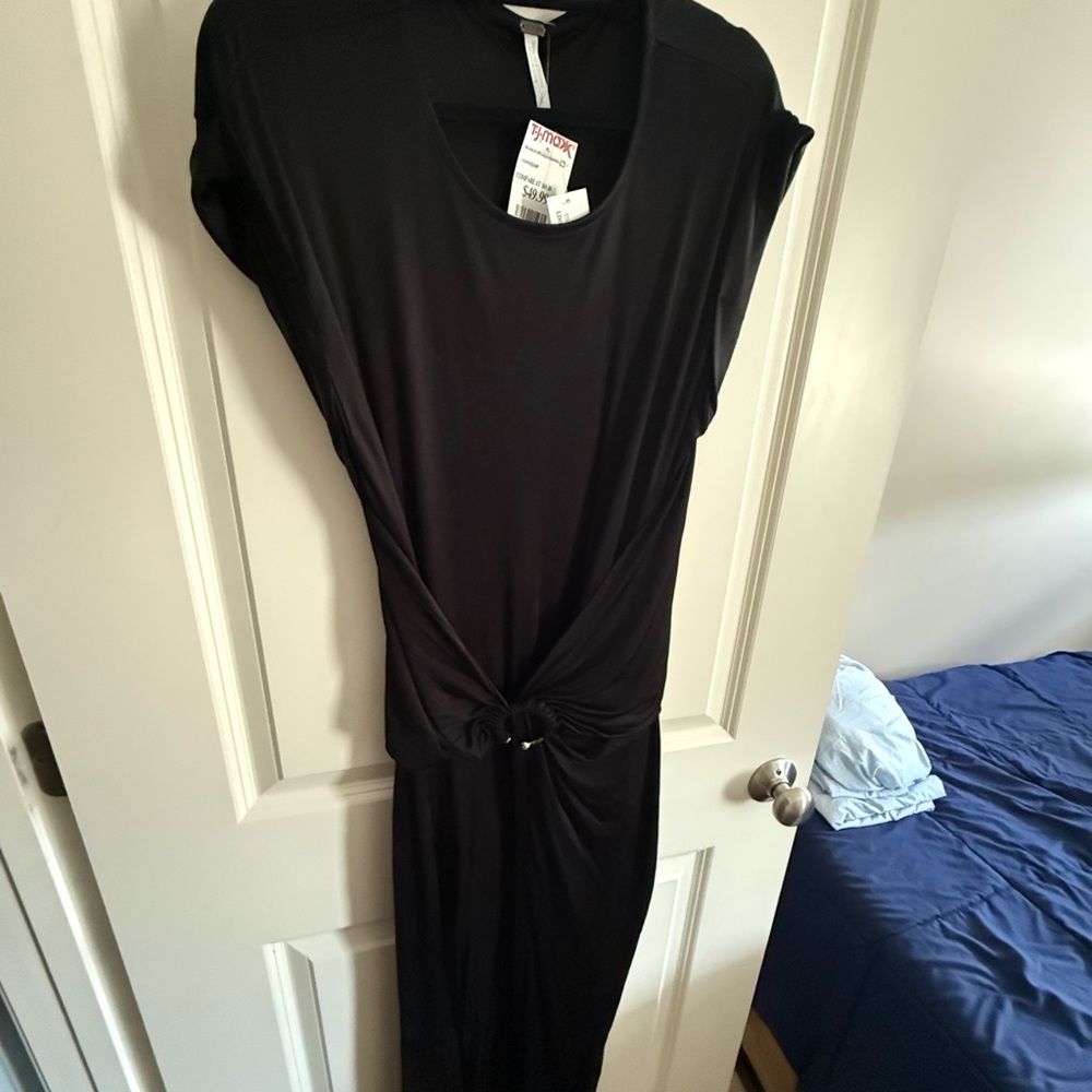 Black Maxi Dress with Knot Detail